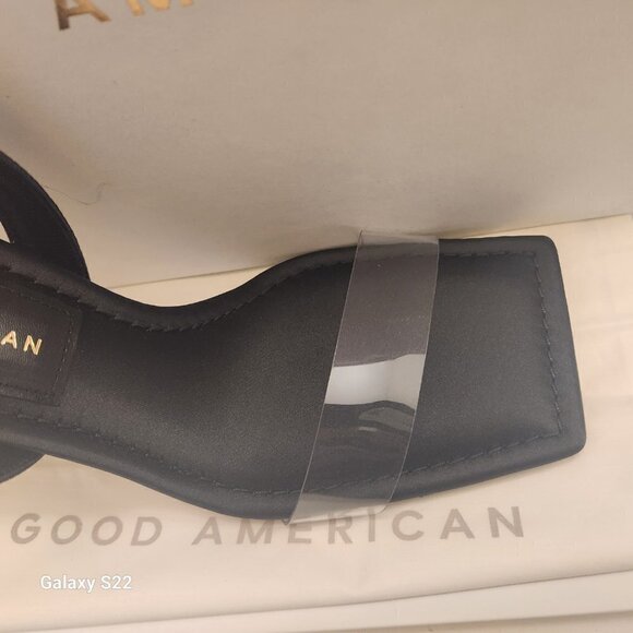 Good American Black Jeweled Heels. NIB. Size Various. - Picture 2 of 10